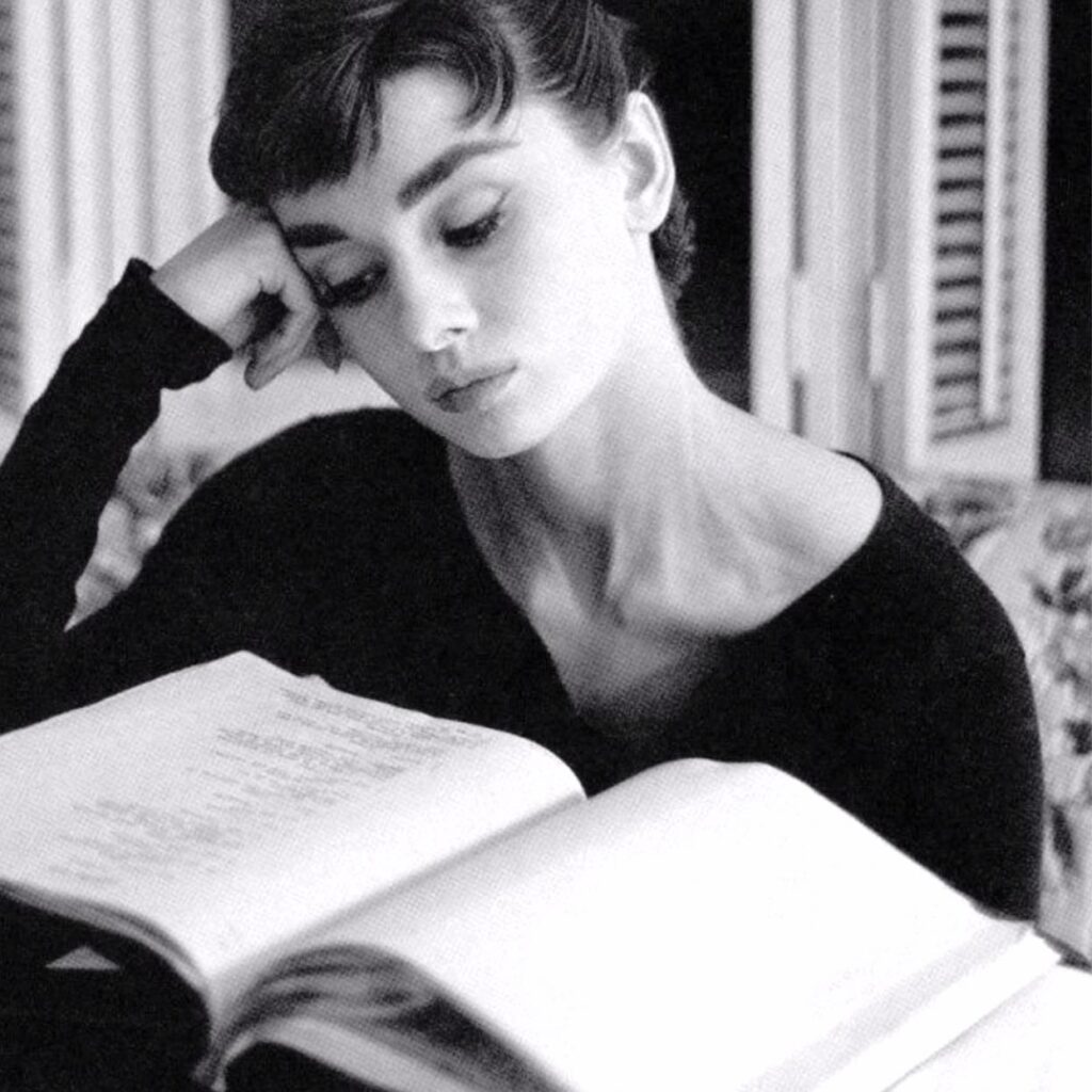 audrey hepburn reading
